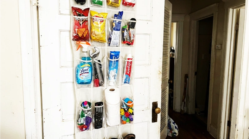 Hang a Shoe Organizer in the Weirdest Spot